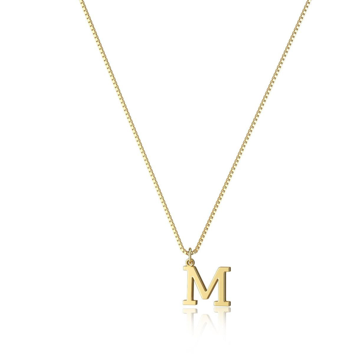 18K GOLD PLATED INITIAL NECKLACE