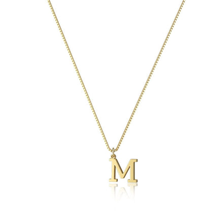 18K GOLD PLATED INITIAL NECKLACE
