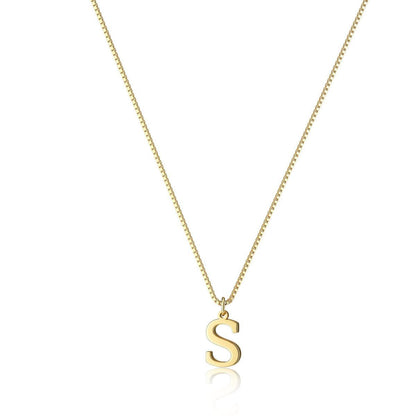 18K GOLD PLATED INITIAL NECKLACE
