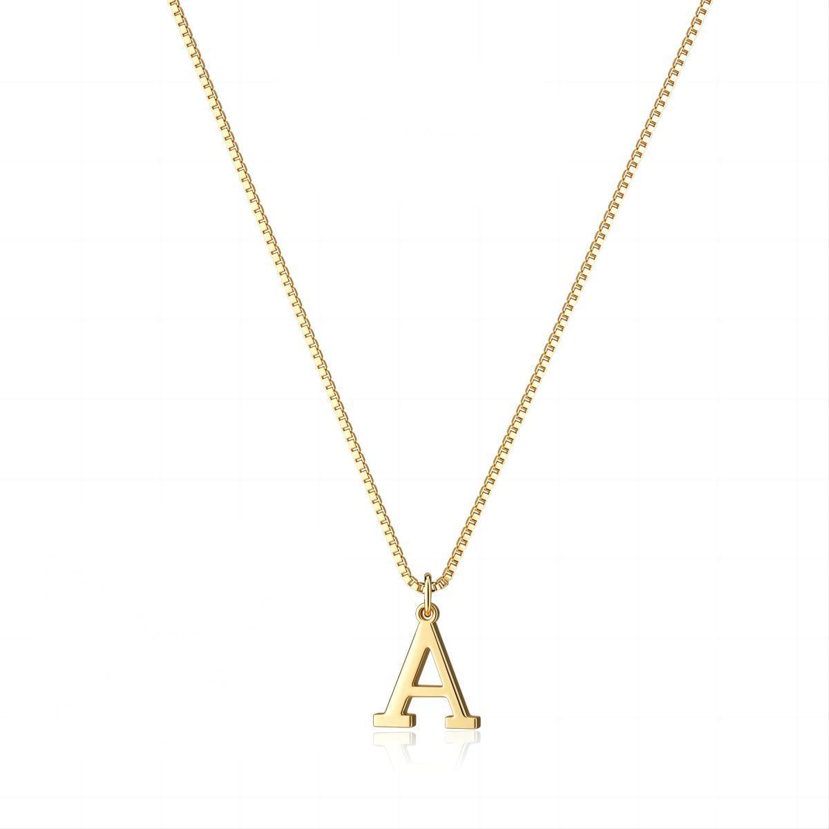 18K GOLD PLATED INITIAL NECKLACE