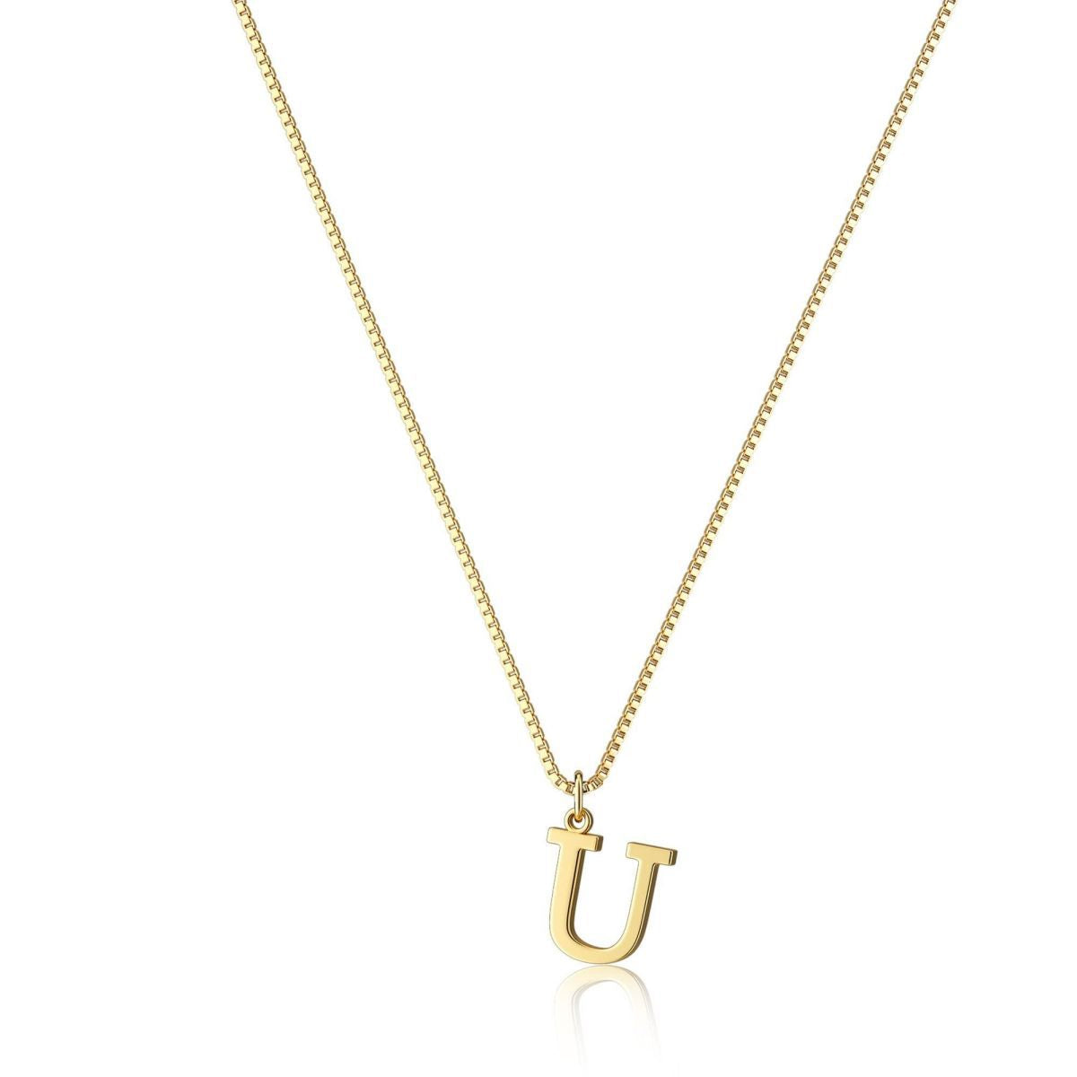 18K GOLD PLATED INITIAL NECKLACE