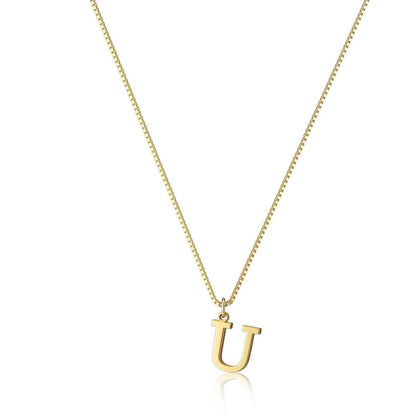 18K GOLD PLATED INITIAL NECKLACE