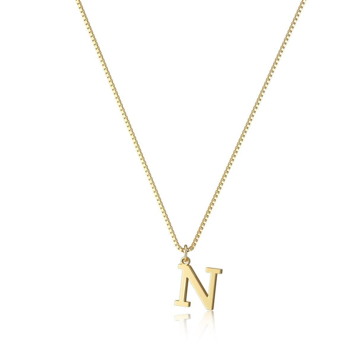 18K GOLD PLATED INITIAL NECKLACE