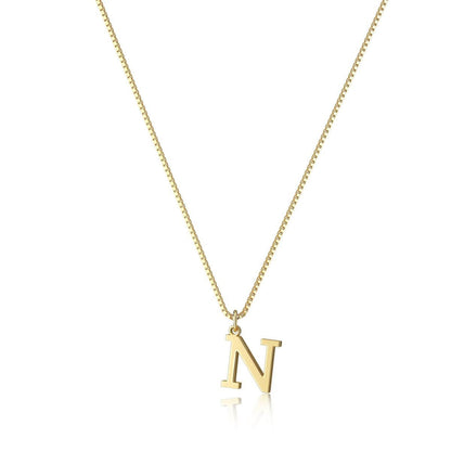 18K GOLD PLATED INITIAL NECKLACE