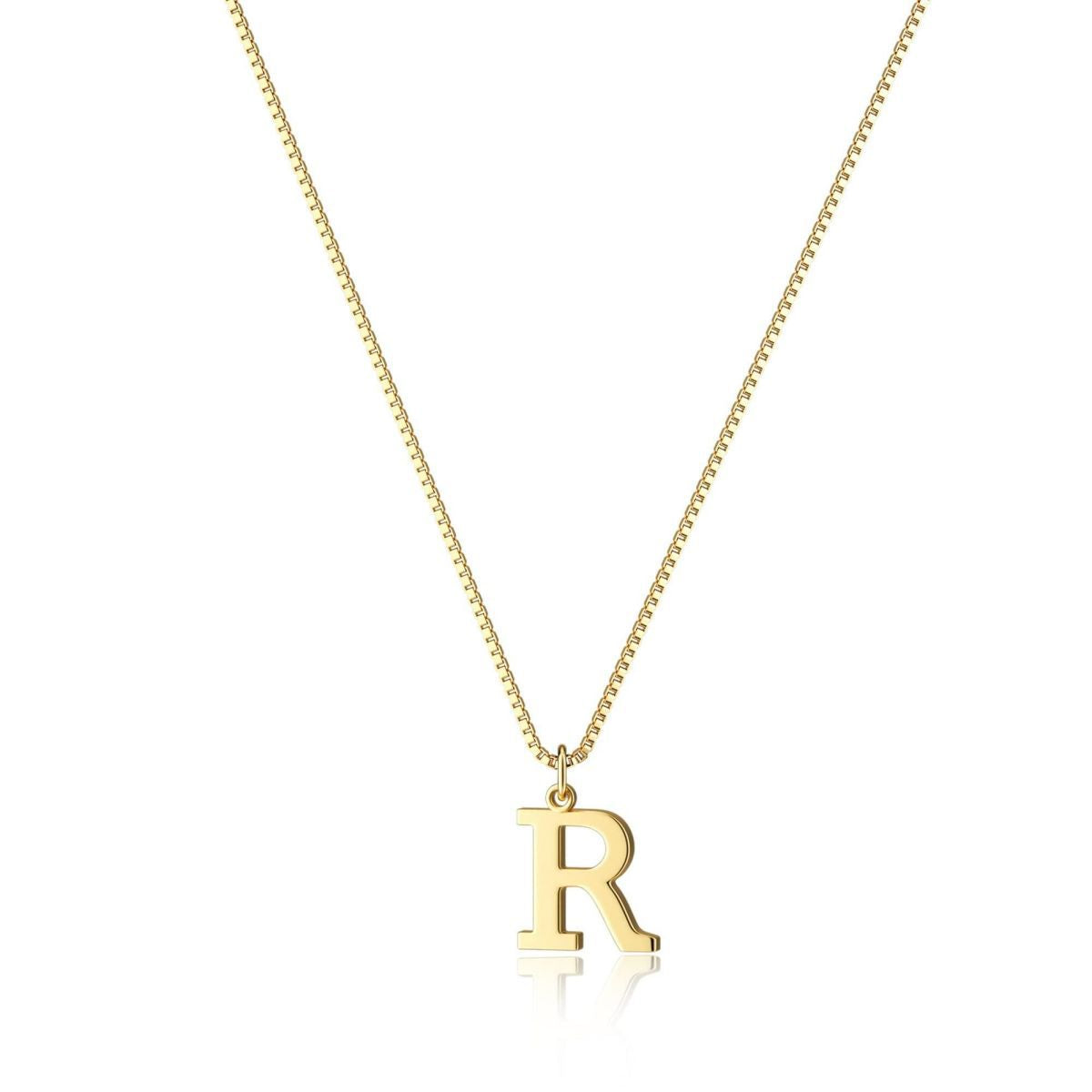 18K GOLD PLATED INITIAL NECKLACE