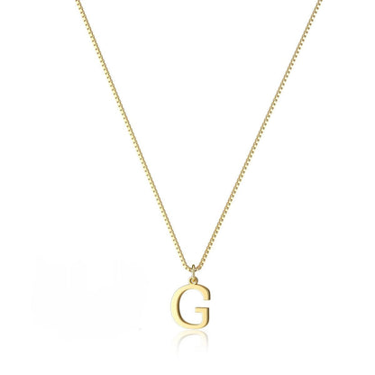 18K GOLD PLATED INITIAL NECKLACE