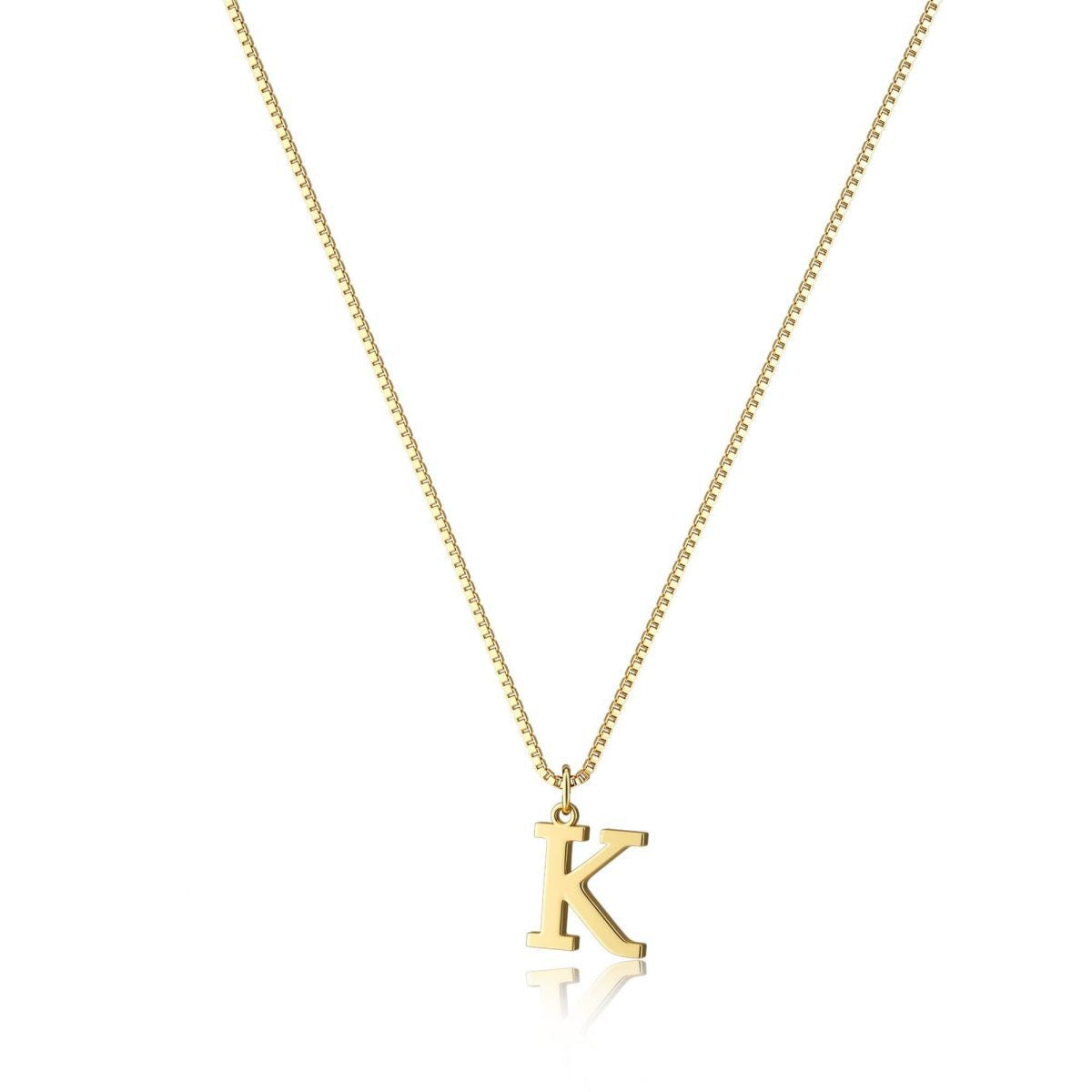 18K GOLD PLATED INITIAL NECKLACE