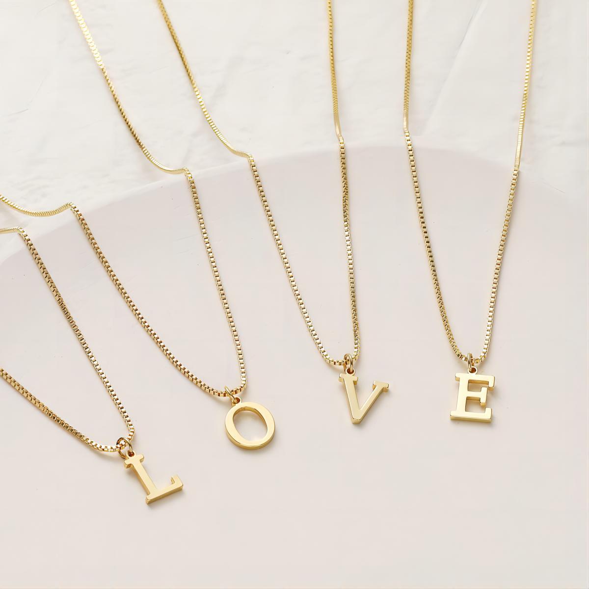 18K GOLD PLATED INITIAL NECKLACE