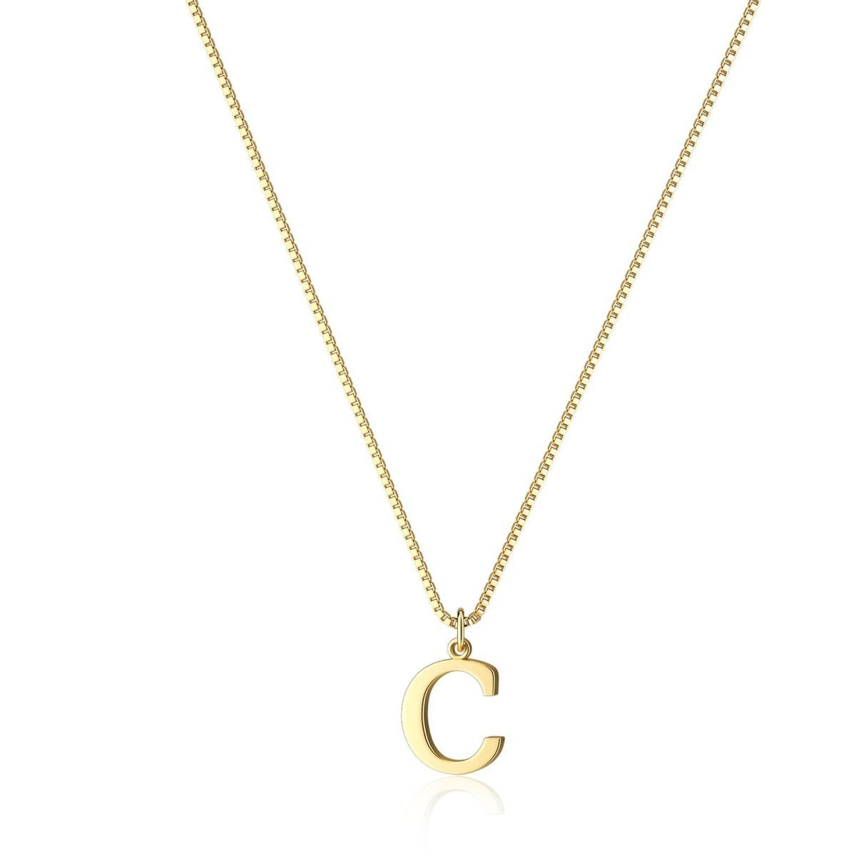 18K GOLD PLATED INITIAL NECKLACE