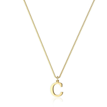 18K GOLD PLATED INITIAL NECKLACE