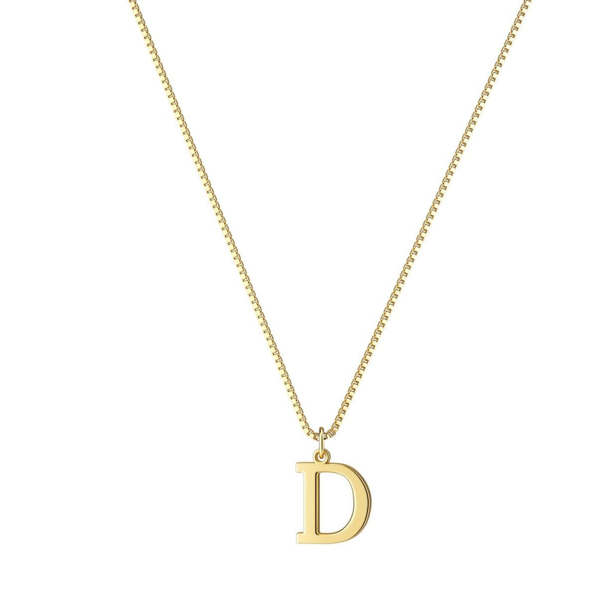 18K GOLD PLATED INITIAL NECKLACE